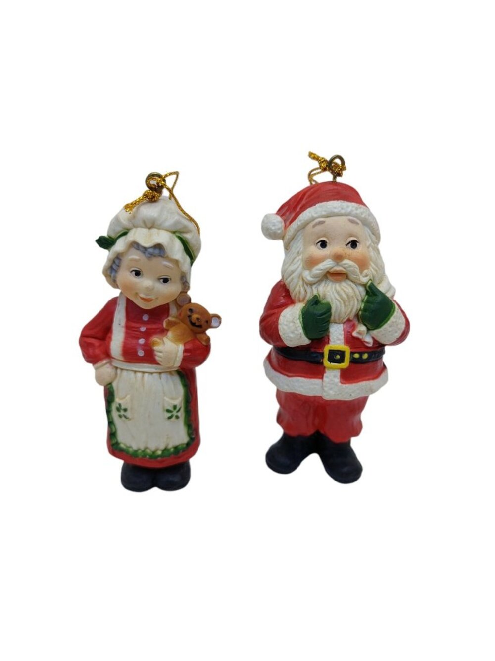 Holiday Memories Collector Ornaments Santa and Mrs Claus Vintage